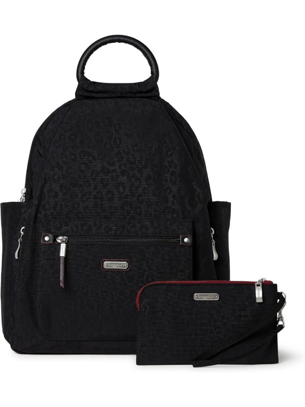 Stylish Women's All Day Backpack in Black Cheetah Print - Versatile & Spacious